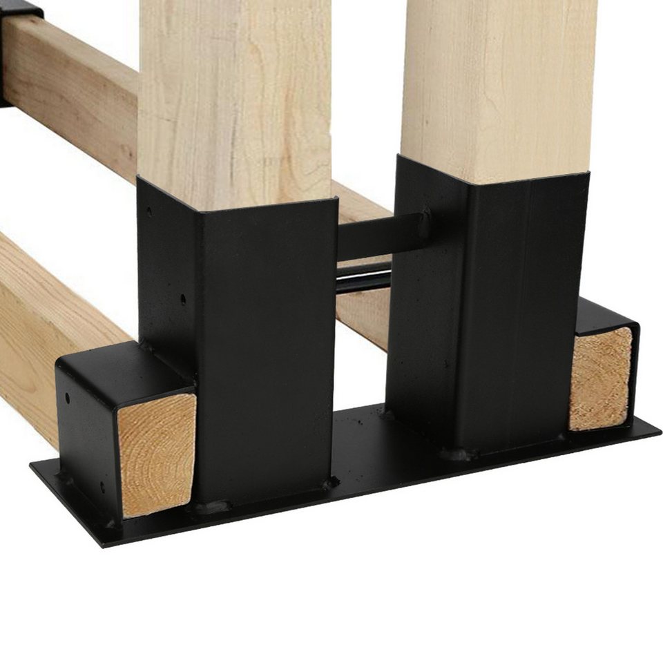 Clanmacy Stapelregal Holzstapelhilfe 4St. Stapelhilfe Brennholz Verzinkt für Kaminholz