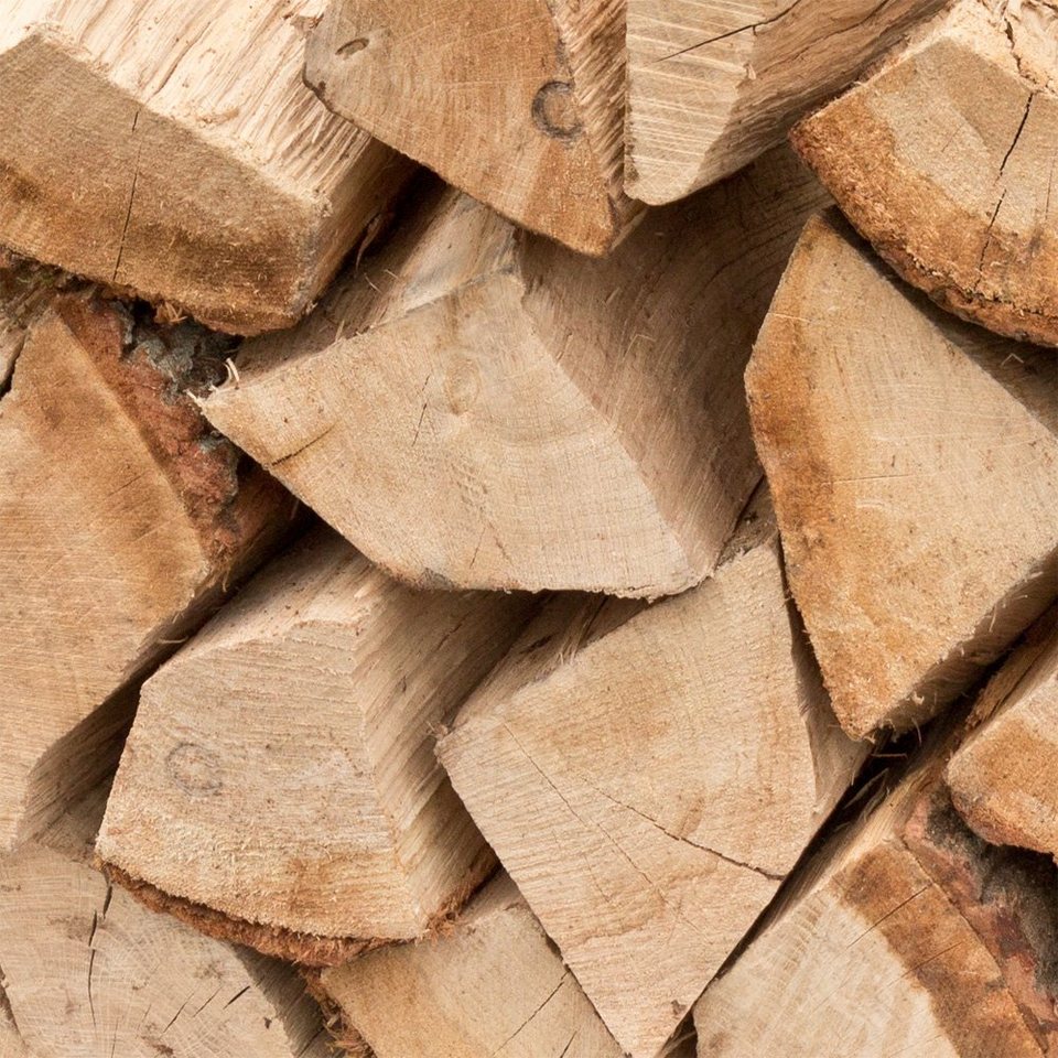 Flameup Kaminholz Brennholz Kaminholz Holz Eiche 90 kg Ofen Kamin Kaminofen Grill 25 cm, 90 kg