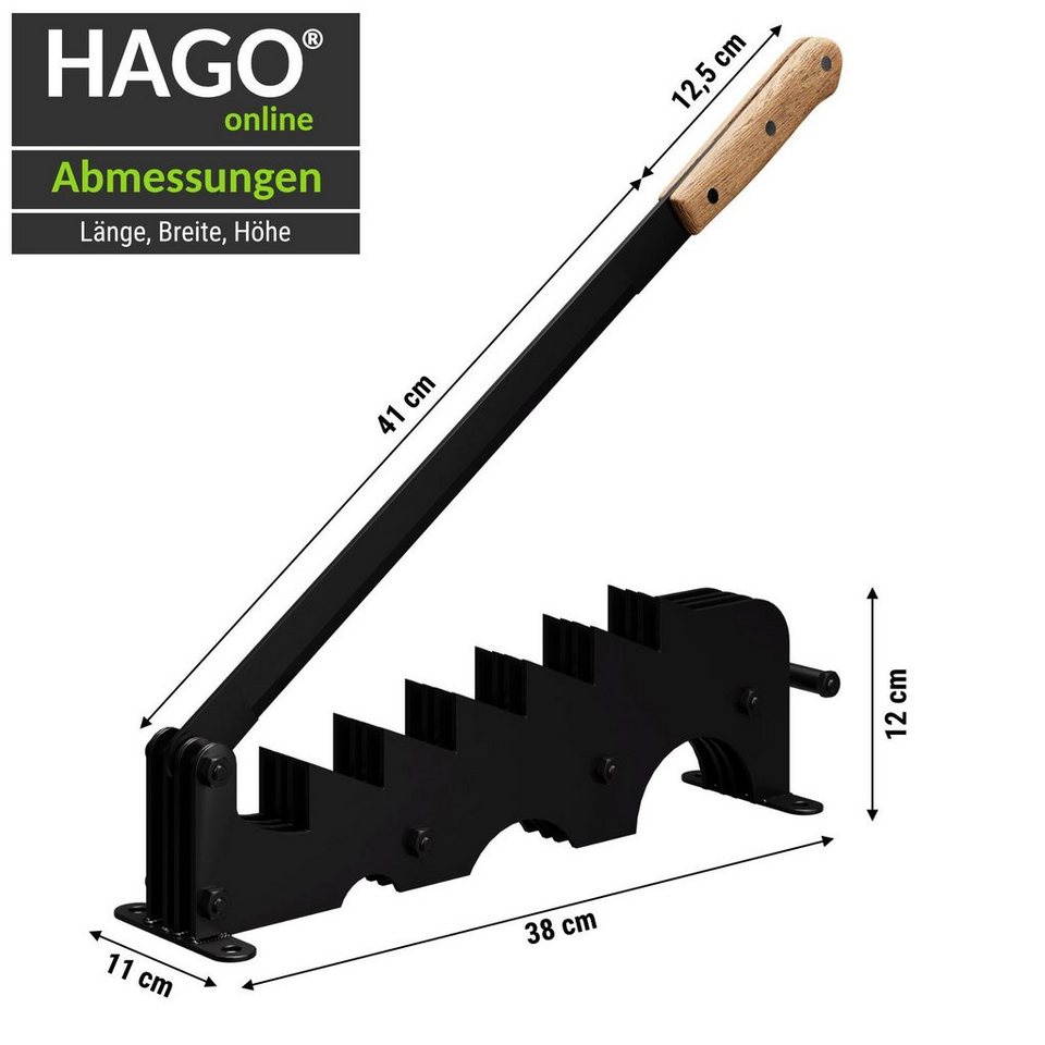 HAGO Holzspalter Spanmesser Holzspalter Brennholzspalter Gusseisen Holzgriff 41cm Kling