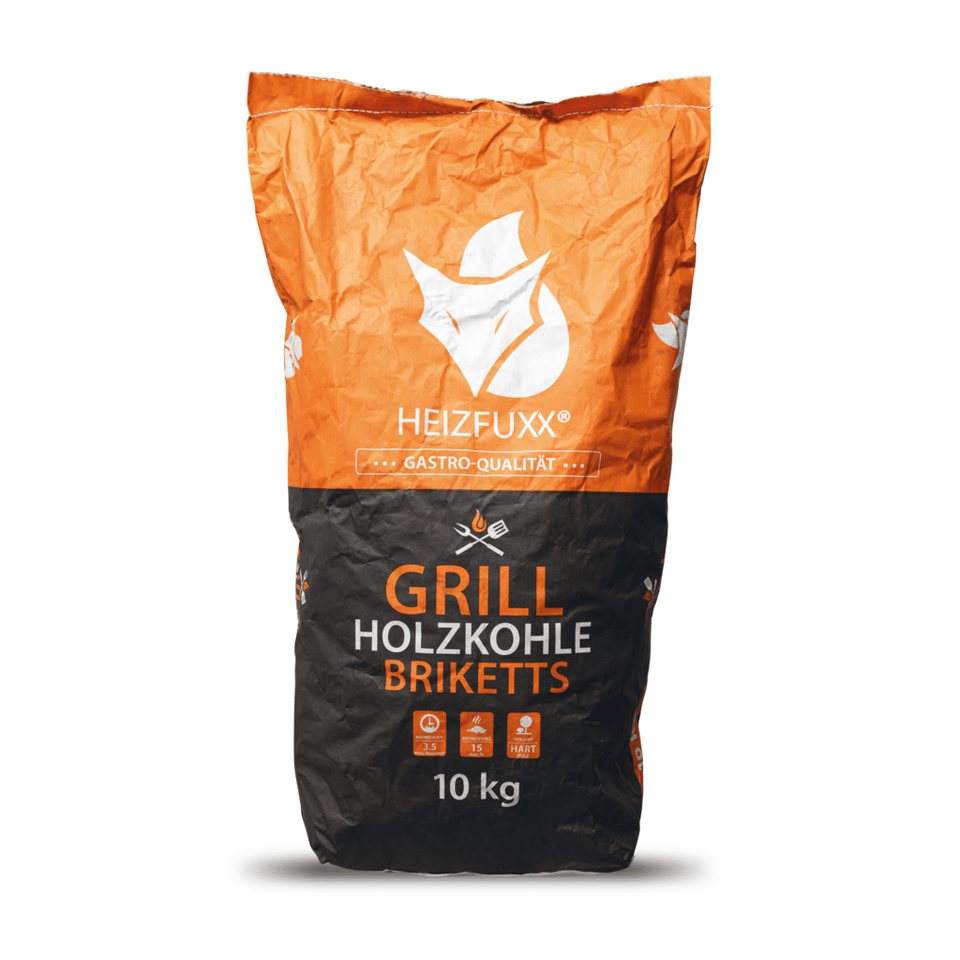 HEIZFUXX Grillbriketts, 200 kg, (Palette, 20 - St) - kuhlmann.hausgeraete