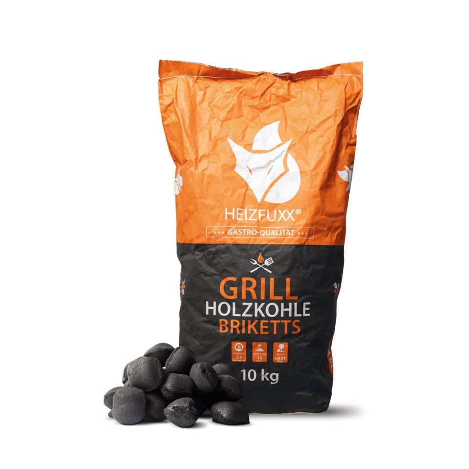 HEIZFUXX Grillbriketts, 200 kg, (Palette, 20 - St) - kuhlmann.hausgeraete