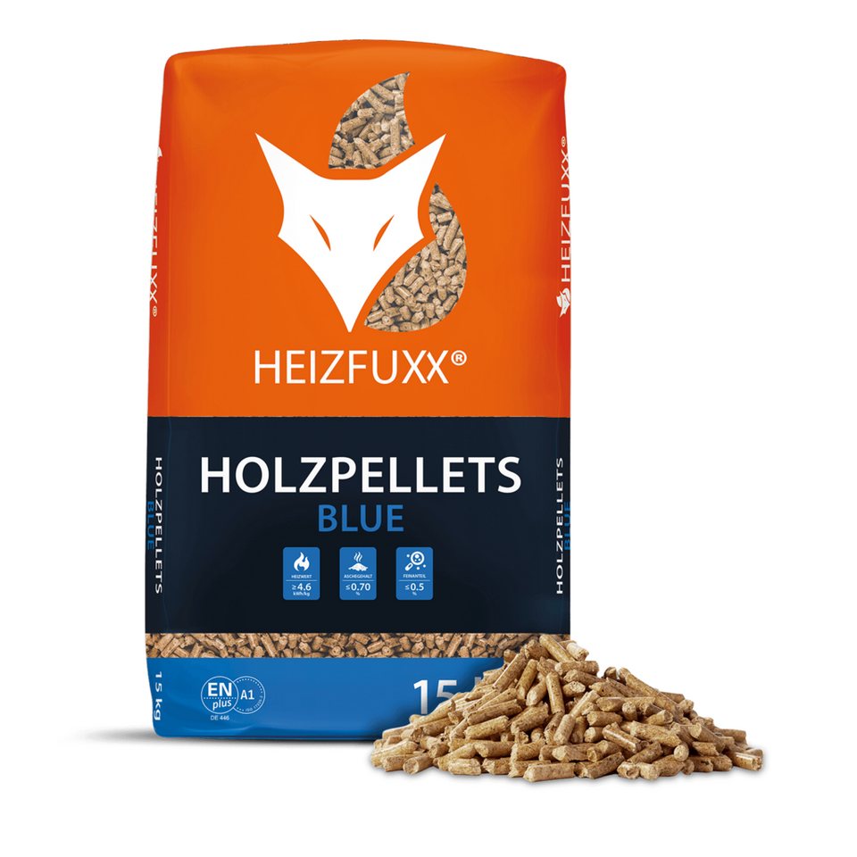 HEIZFUXX Holzpellets Blue, 300 kg, (Palette, 20 - St) - kuhlmann.hausgeraete
