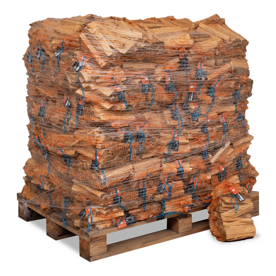 HEIZFUXX Kaminholz Blue 18cm, 192 kg, (Palette, 96 - St) - kuhlmann.hausgeraete
