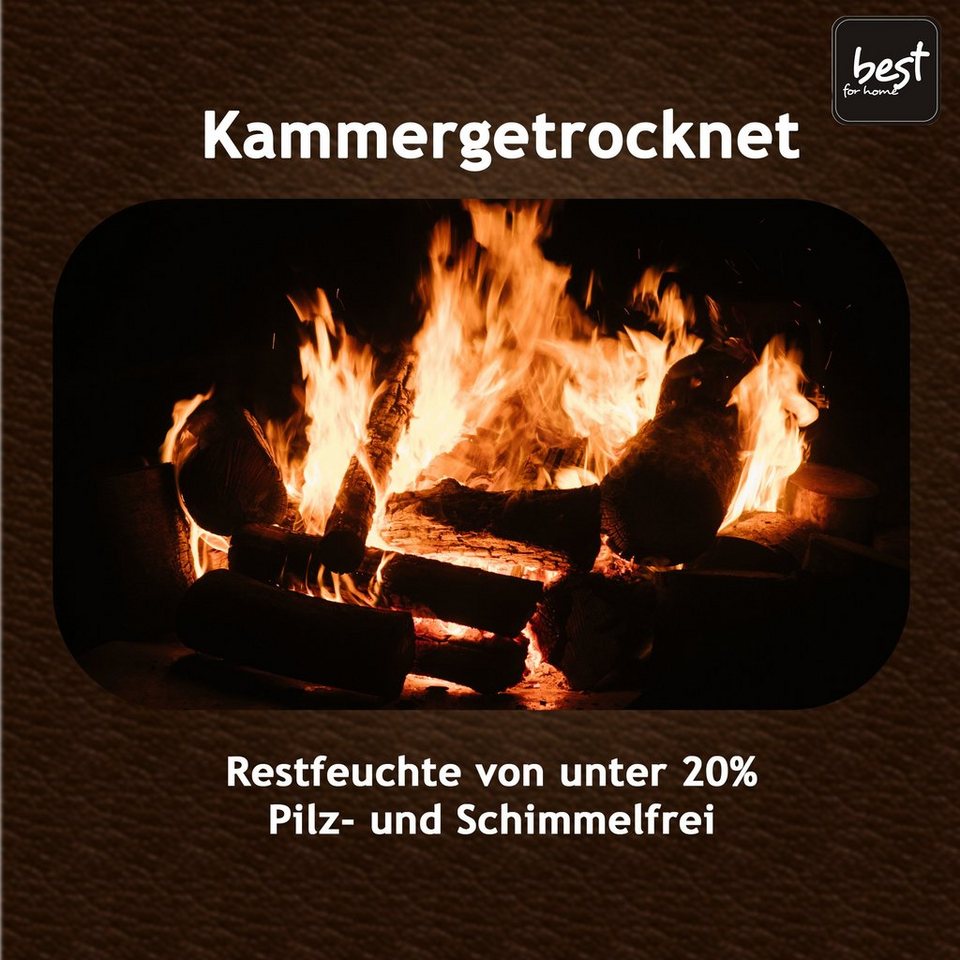 Best for Home Holzbriketts 100% Buche 25 cm oder 33 cm - bereit für den Herd, Holz