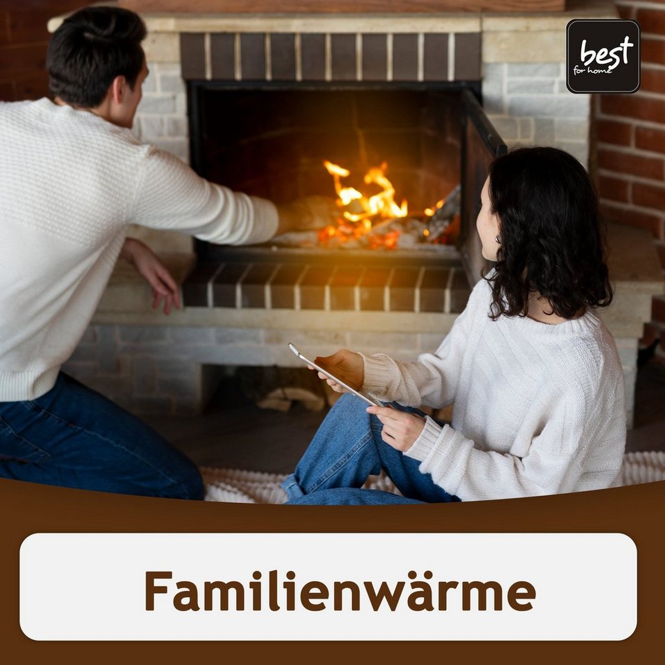Best for Home Kaminholz Best For Home, Eichenholz 25 cm, Kammergetrocknet & Ofenfertig, fertig für Herd, Kamin, Feuerschalen, Lagerfeuer