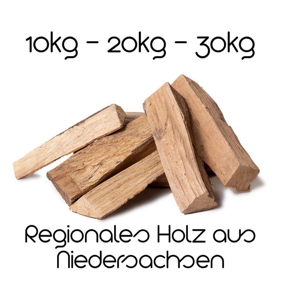 BooGardi Kaminholz Feuerholz kaminfertig, 10 kg, (Buchenholz 10kg im Karton), Hartholz getrocknet Ofenholz Buche Eiche Kiefer