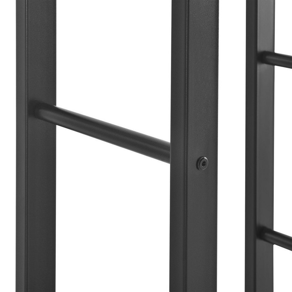 en.casa Kaminholzregal, BxTxH:40x25x100 cm, »Kasan« Brennholzhalter 40x100x25cm Stahl Schwarz
