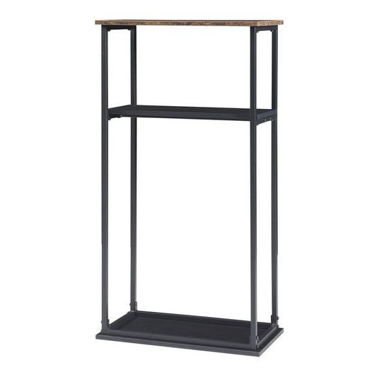 en.casa Kaminholzregal, BxTxH:60x30x112 cm, »Turku« mit Ablagen aus Stahl für Innen - kuhlmann.hausgeraete