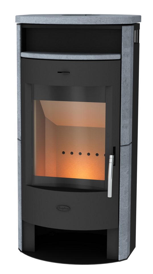 Fireplace Kaminofen Heathus MAIA Speckstein, 6,0 kW, Tee - und Holzfach - kuhlmann.hausgeraete