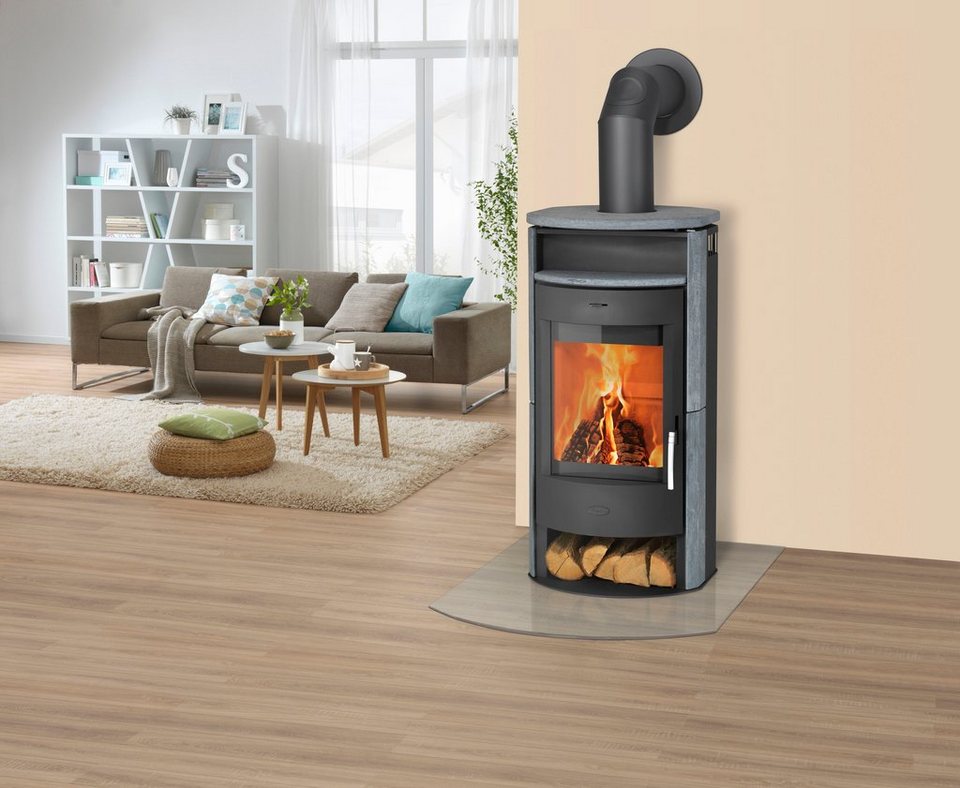 Fireplace Kaminofen Heathus MAIA Speckstein, 6,0 kW, Tee - und Holzfach - kuhlmann.hausgeraete