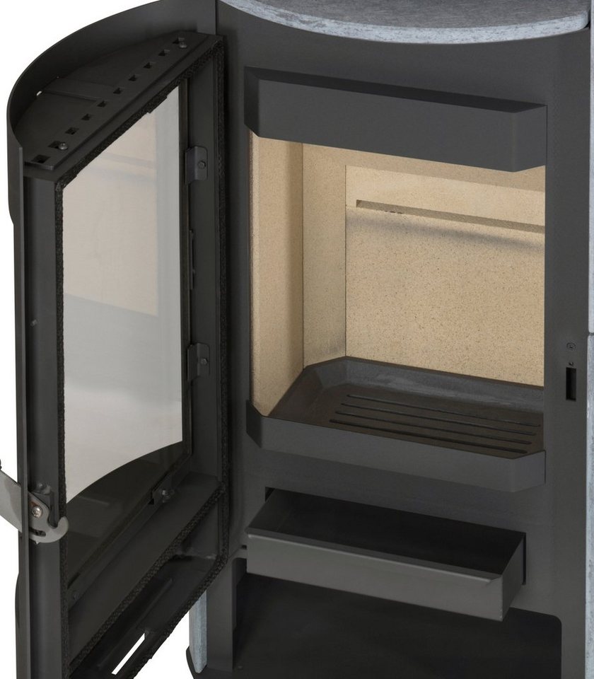 Fireplace Kaminofen Heathus MAIA Speckstein, 6,0 kW, Tee- und Holzfach