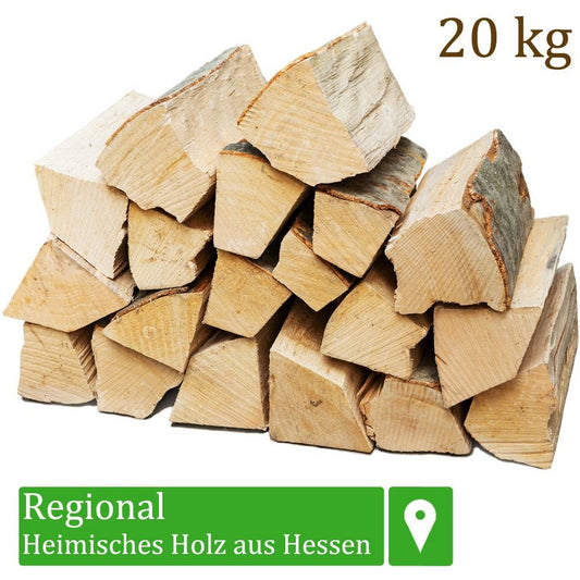 Flameup Kaminholz Brennholz Kaminholz Holz 20kg Ofen Kamin Kaminofen Grill Buche 25 cm, 20 kg - kuhlmann.hausgeraete