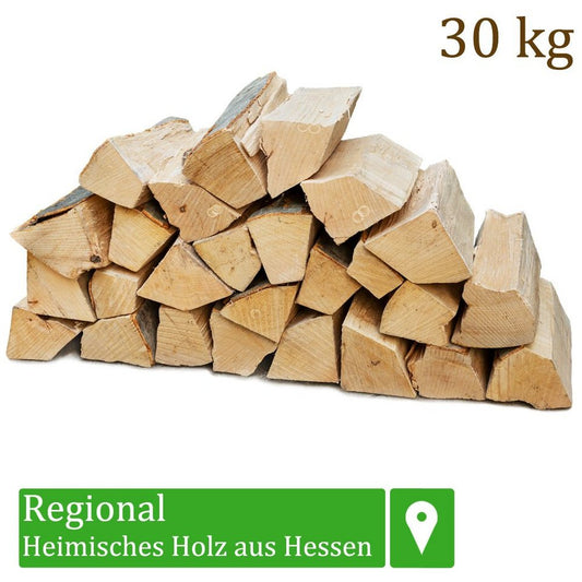 Flameup Kaminholz Brennholz Kaminholz Holz 30kg Ofen Kamin Kaminofen Grill Buche 25 cm, 30 kg - kuhlmann.hausgeraete