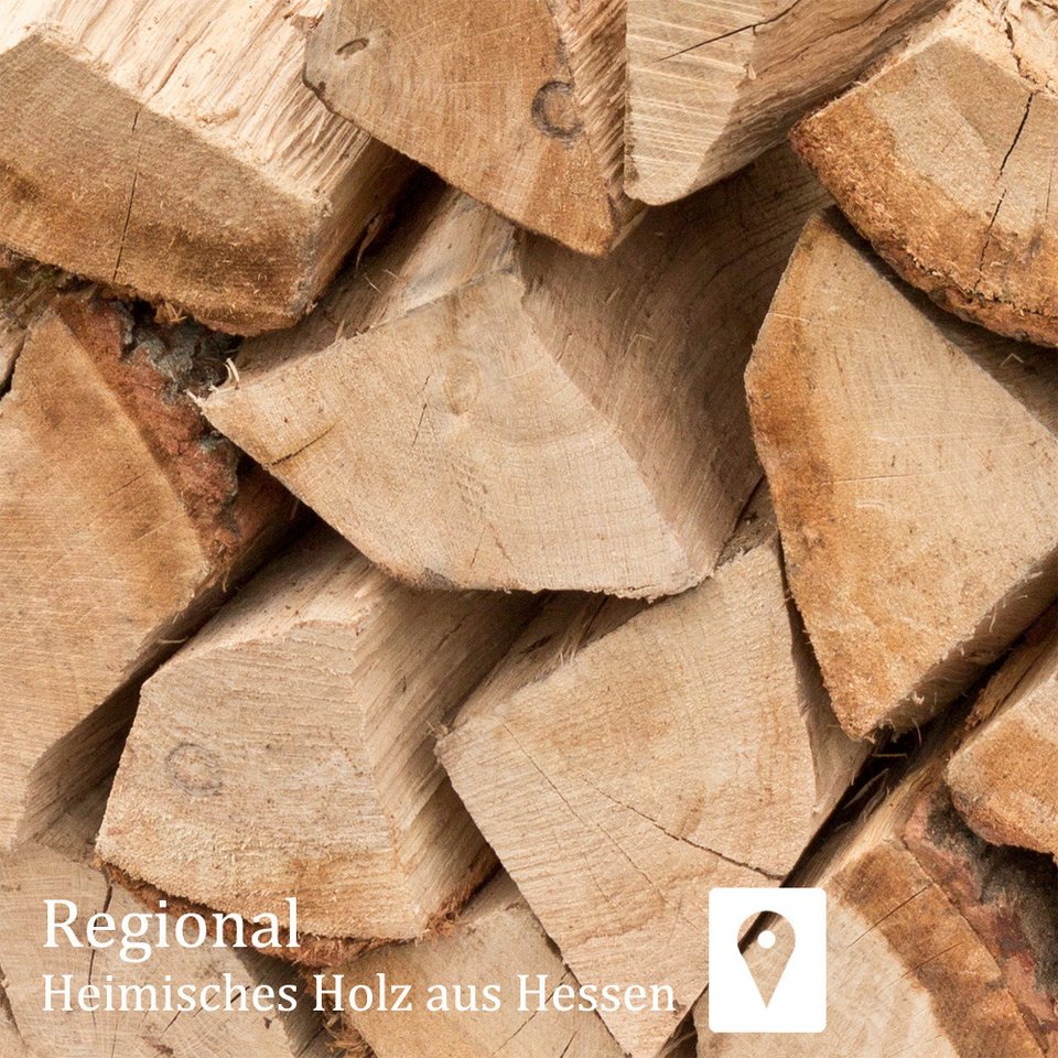 Flameup Kaminholz Brennholz Kaminholz Holz Eiche 5 - 500kg Ofen Kamin Kaminofen Grill 25cm, 5 kg - kuhlmann.hausgeraete
