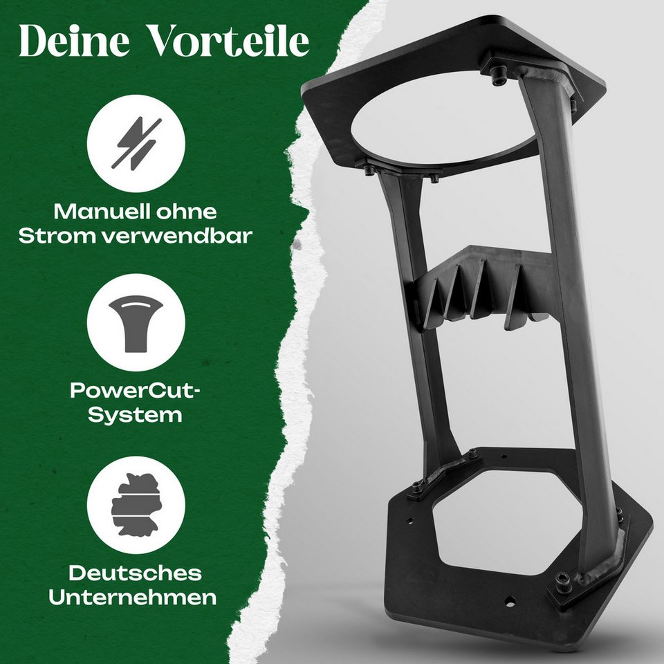FORSTIX® Holzspalter PowerSplit XL – Manueller Holzspalter für Brennholz & Anzündholz, Spaltgutlänge bis 50 cm, Spaltgutdurchmesser bis 22 cm, (Einzelartikel), Manuell, Holz bis Ø 22 cm & 50 cm Länge, Spalterhöhe 45 cm - kuhlmann.hausgeraete