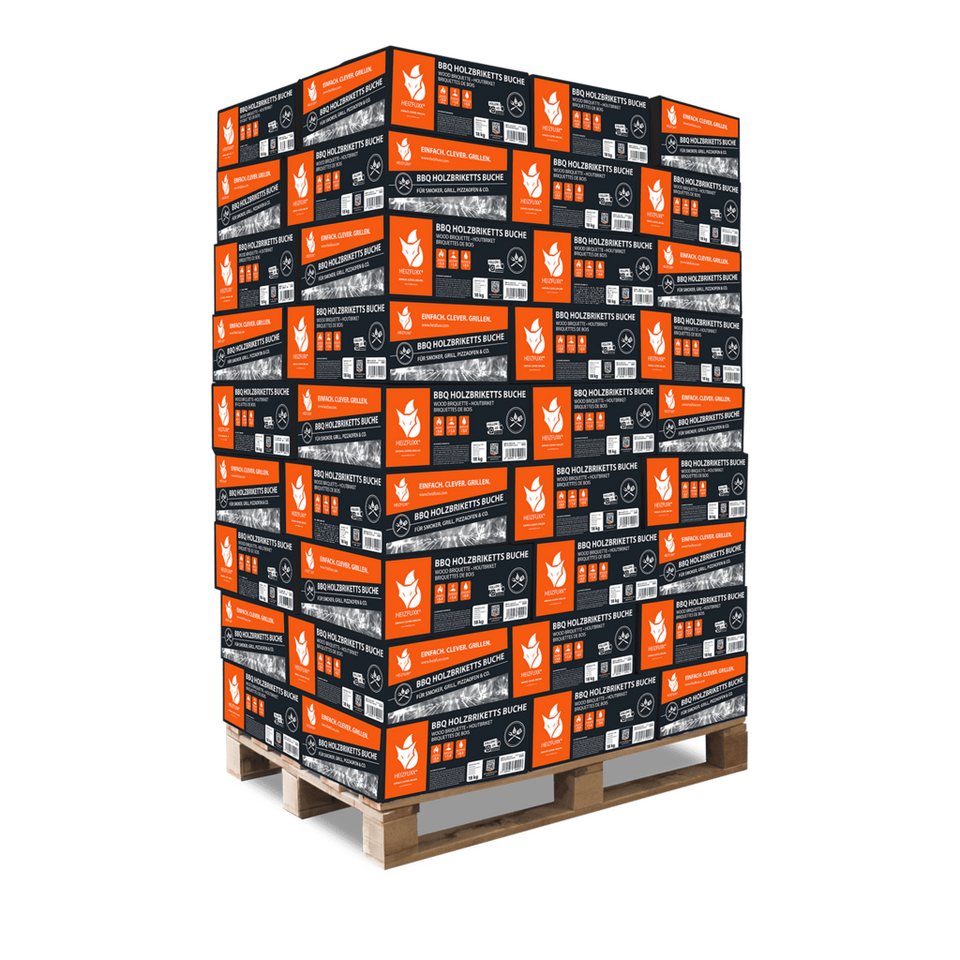 HEIZFUXX Holzbriketts, 972 kg, (Palette, 54 - St) - kuhlmann.hausgeraete