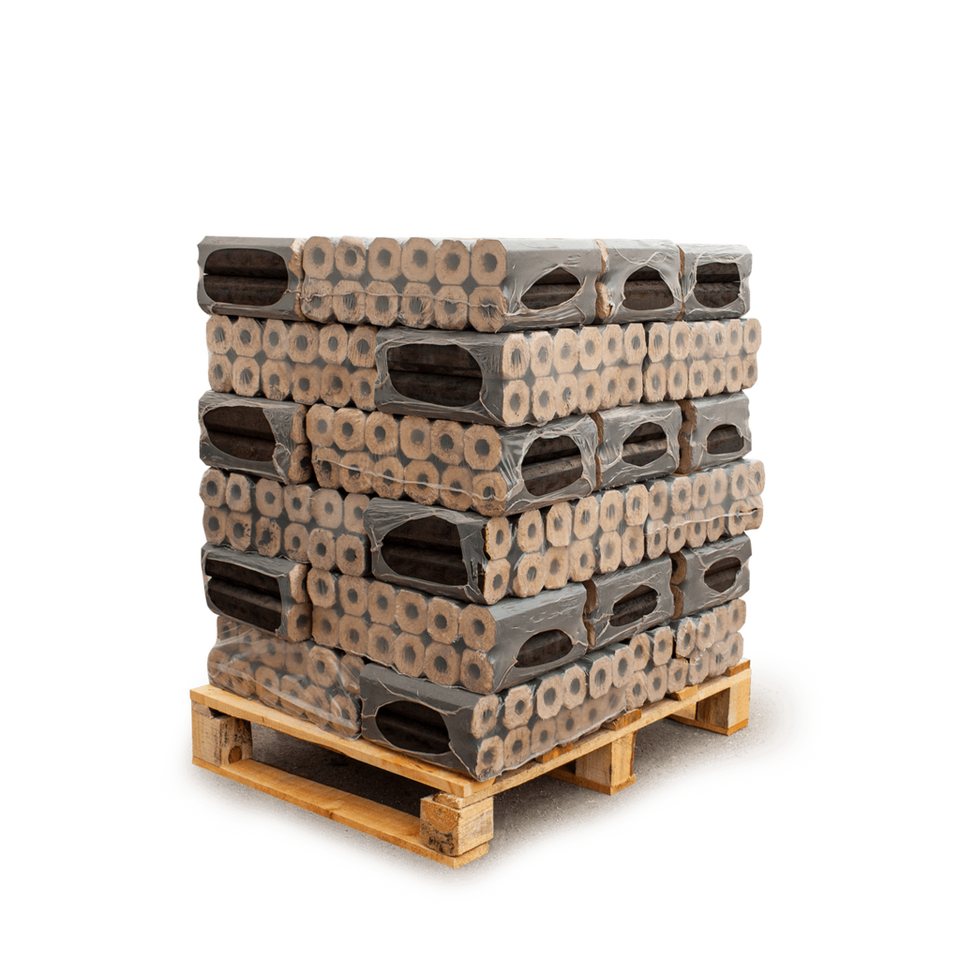 HEIZFUXX Holzbriketts PiniKay Octagon, 300 kg, (Palette, 30-St)