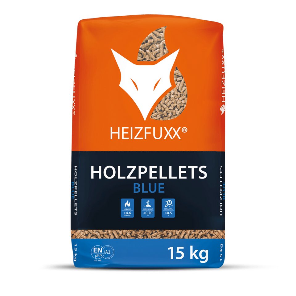 HEIZFUXX Holzpellets Blue, 300 kg, (Palette, 20 - St) - kuhlmann.hausgeraete
