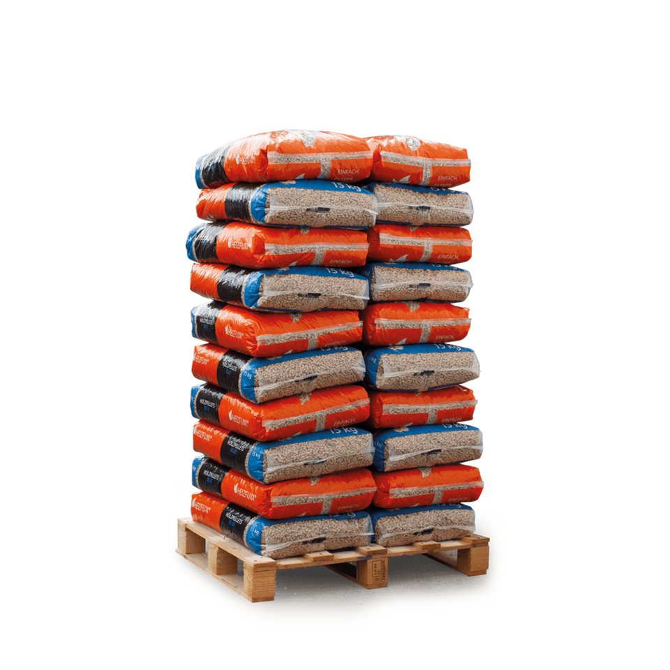 HEIZFUXX Holzpellets Blue, 300 kg, (Palette, 20 - St) - kuhlmann.hausgeraete