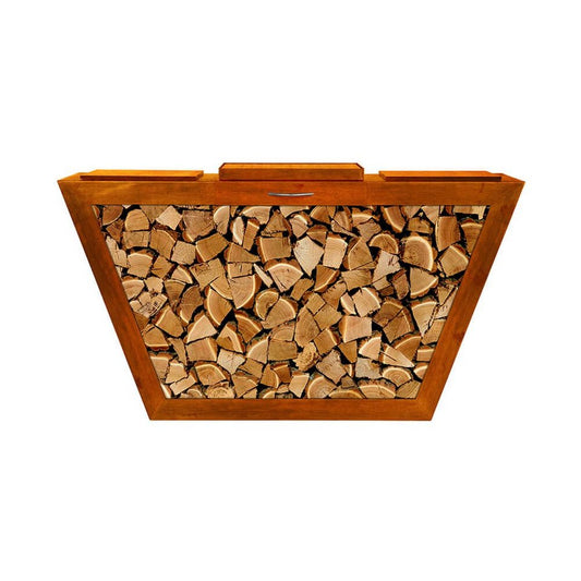 HOME DELUXE Feuerstelle Holzlege PAULO, (1-St), Made in Germany- Edelstahl Rostoptik