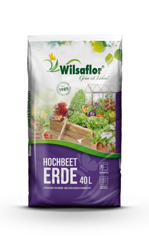 JSM-Brennholz Blumenerde Wilsaflor® Hochbeeterde, für Innen- und Außenbereich