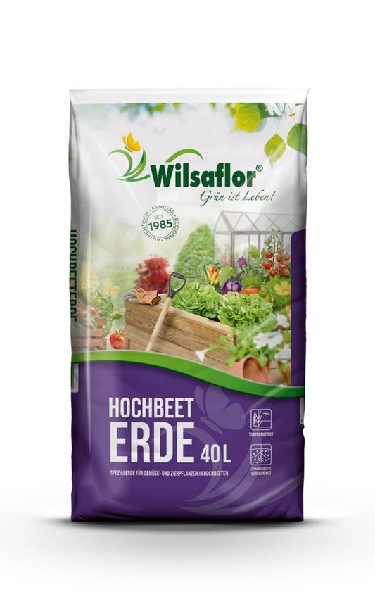 JSM-Brennholz Blumenerde Wilsaflor® Hochbeeterde, für Innen- und Außenbereich