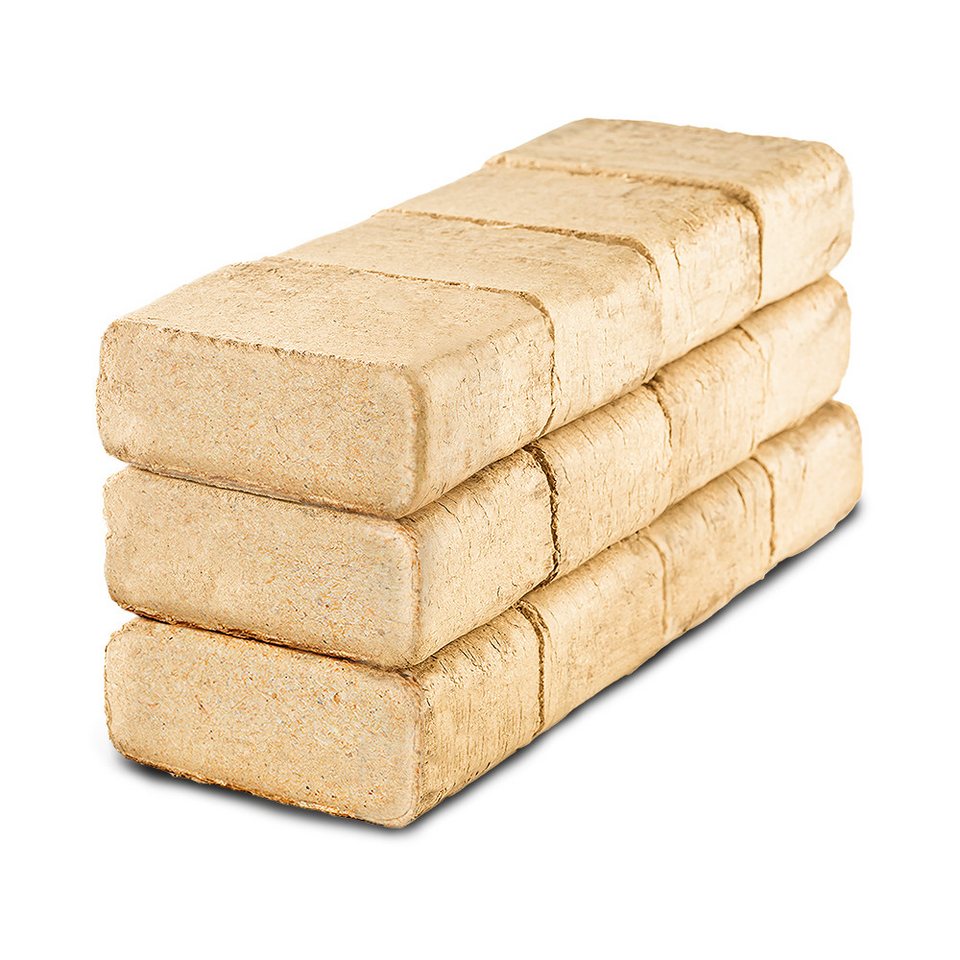 JSM - Brennholz Holzbriketts Holzbriketts aus Kiefernholz (100% Kiefer), 20 kg, Material: Kiefernholz - kuhlmann.hausgeraete