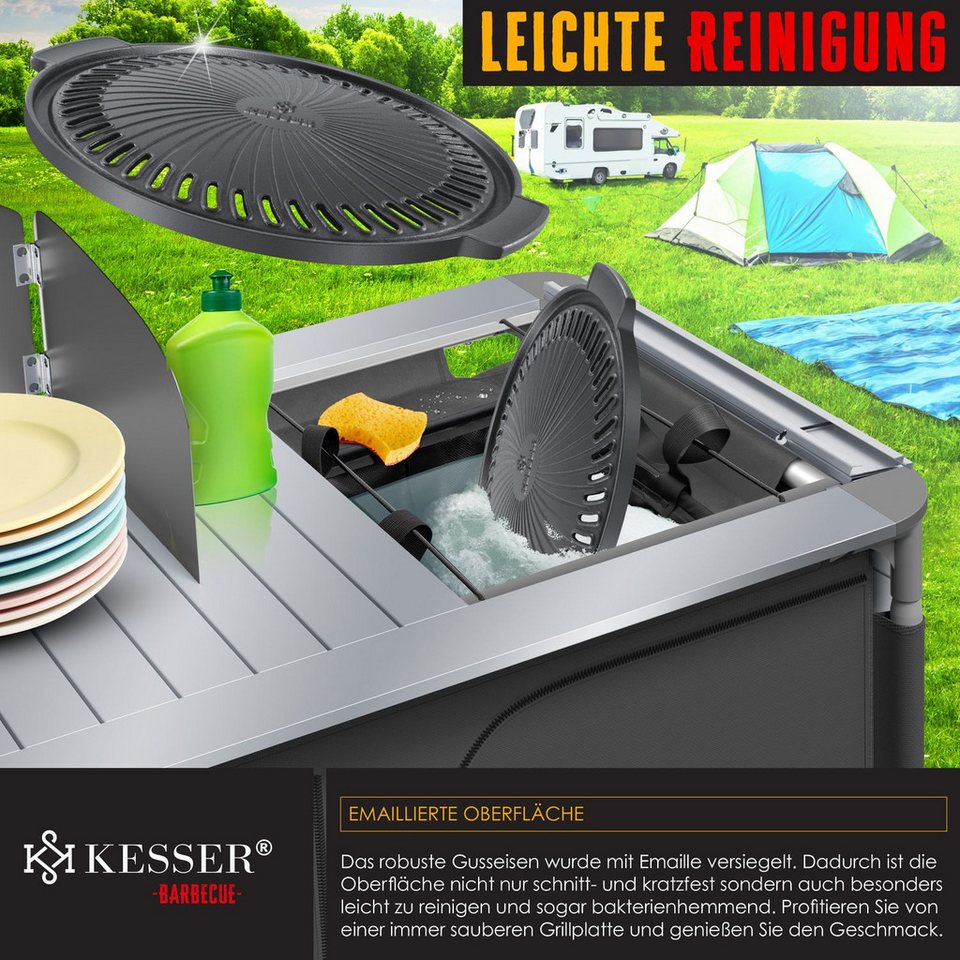 KESSER Feuerstelle, Grillpfanne aus Gusseisen für Raketenofen - kuhlmann.hausgeraete
