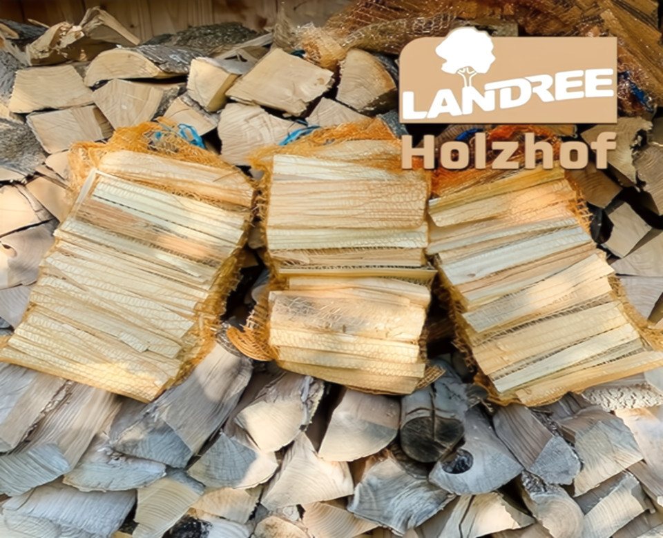 Landree Holzhof Kaminholz Anfeuerholz Anzündholz, 9 kg, 100% natürlich, Nadelholz aus nachhaltig bewirtschafteten Wäldern - kuhlmann.hausgeraete