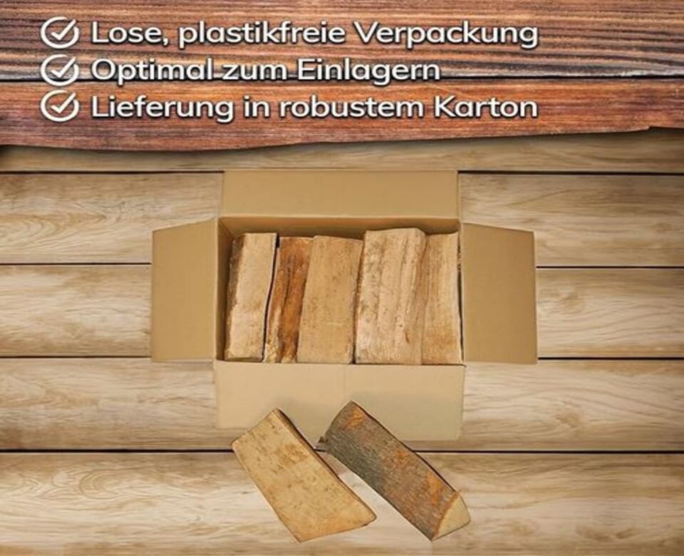 Landree Holzhof Kaminholz Kaminholz Buche, 20 kg, (Scheitlänge 25cm oder 30cm), 100% natürlich, sortenrein, hoher Brennwert