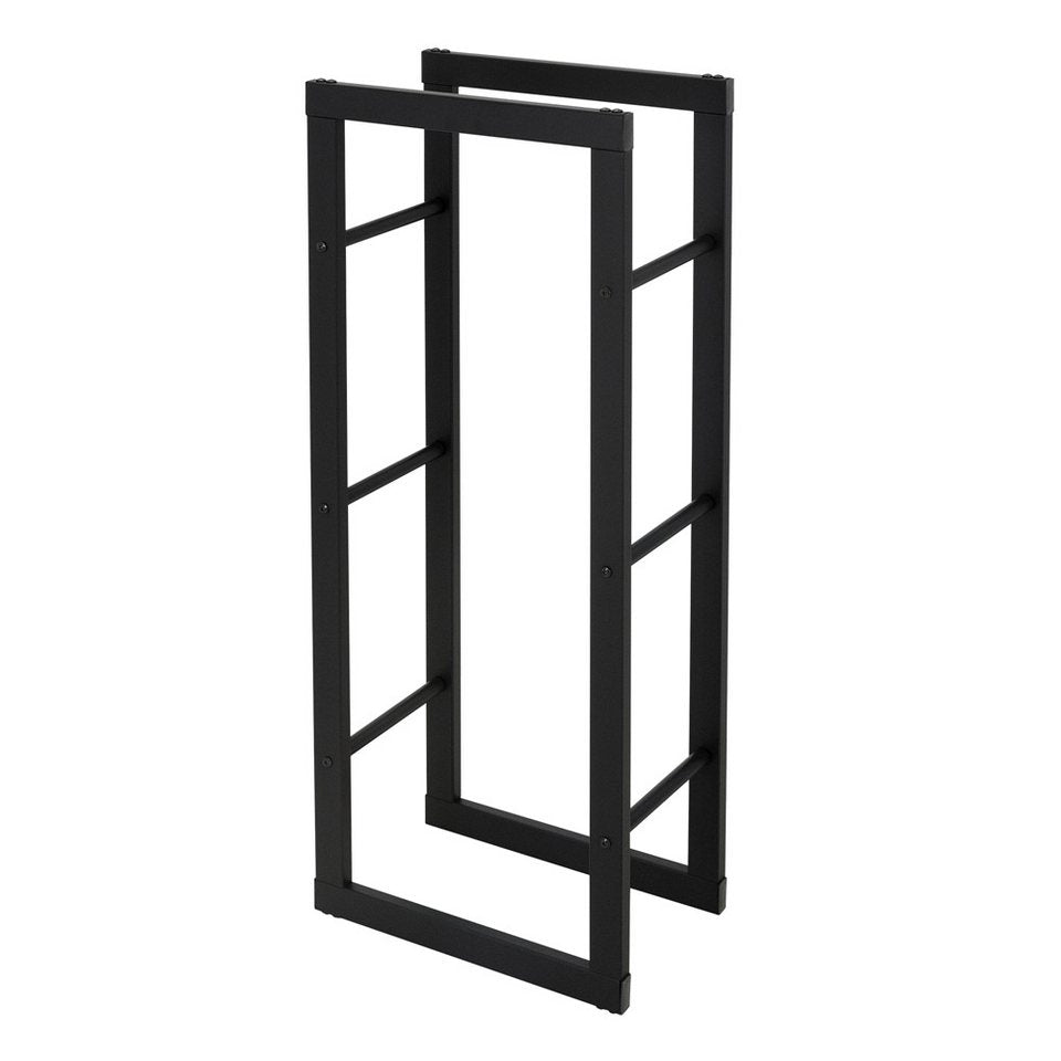 ML - DESIGN Kaminholzregal Indoor Feuerholzregal Stapelhilfe für Brennholz Design Kaminholzlager, BxTxH:40x25x100 cm, Brennholzregal zum Lagern von Kantholz aus pulverbeschichtetem Stahl - kuhlmann.hausgeraete