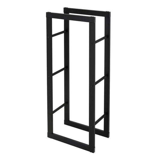 ML - DESIGN Kaminholzregal Indoor Feuerholzregal Stapelhilfe für Brennholz Design Kaminholzlager, BxTxH:40x25x100 cm, Brennholzregal zum Lagern von Kantholz aus pulverbeschichtetem Stahl - kuhlmann.hausgeraete