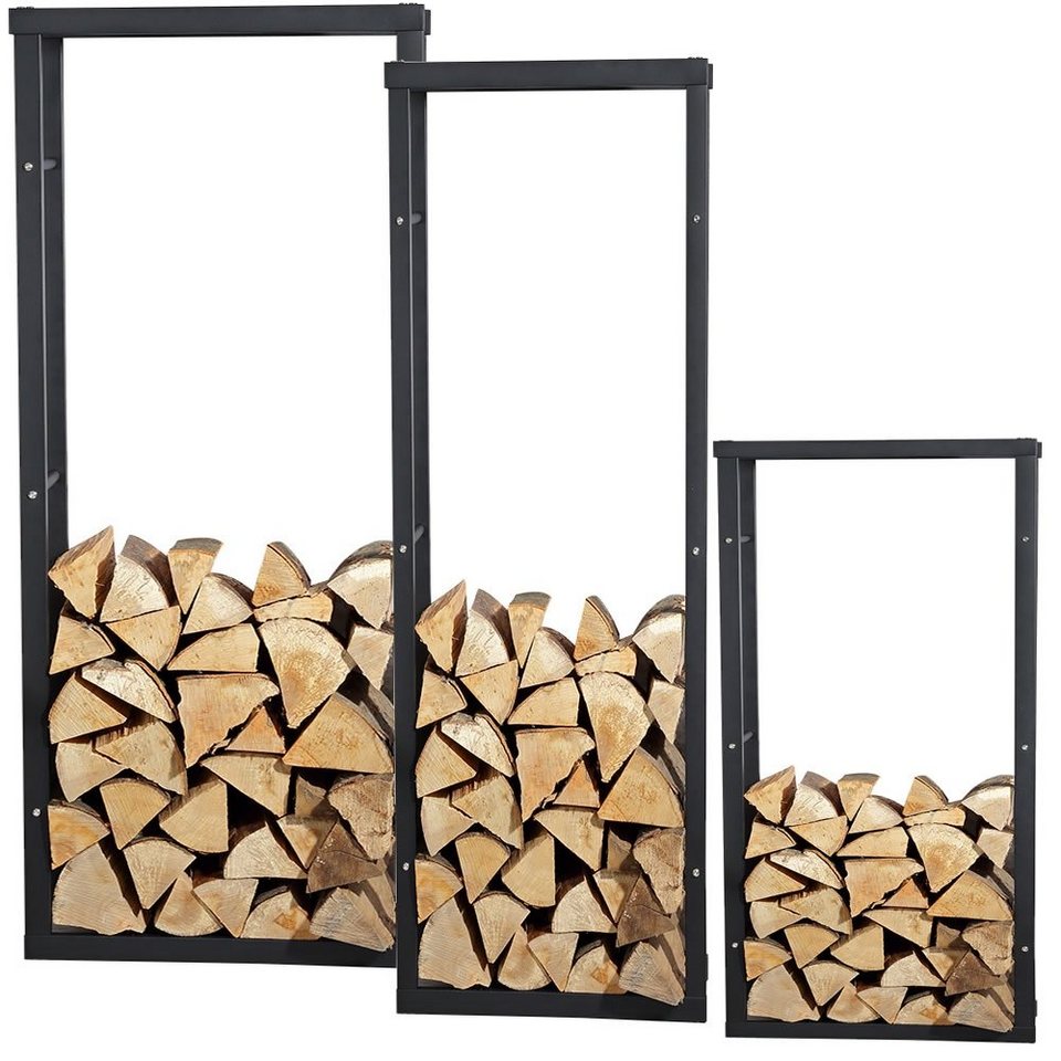 Mucola Kaminholzregal Kaminholzständer Brennholzregal Kaminholzablage Holzregal, BxTxH:60x25x100 cm, (Stück, 1 - St., Holzregal), Pulverbeschichtet - kuhlmann.hausgeraete
