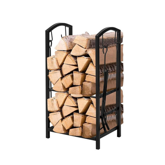 SoBuy Kaminholzregal SDA, BxTxH:46x30x75 cm, Brennholzregal Kaminholzständer Feuerholzablage Feuerholzregal - kuhlmann.hausgeraete